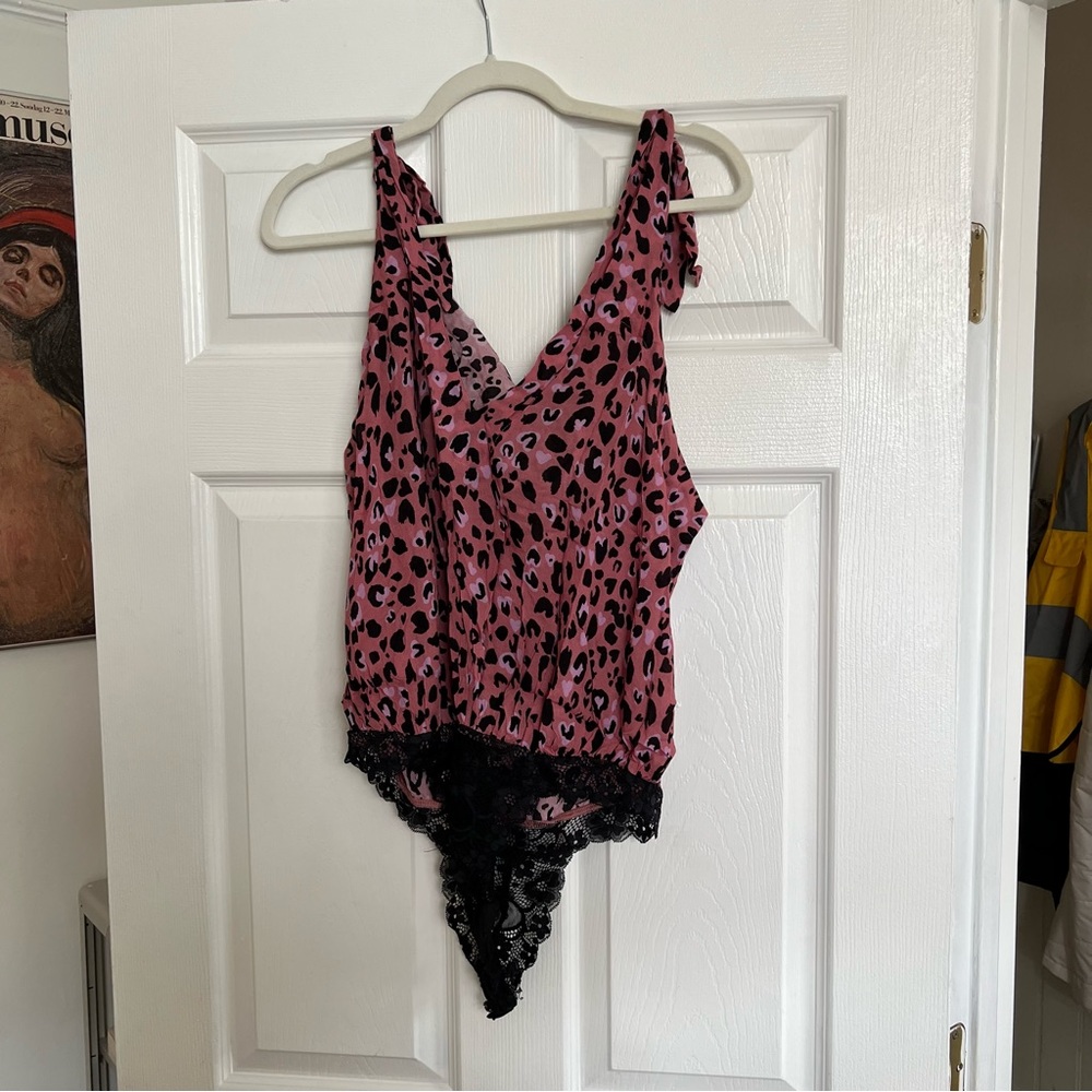 Free People Bare It All Bodysuit Size Large